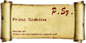 Prinz Szabina névjegykártya